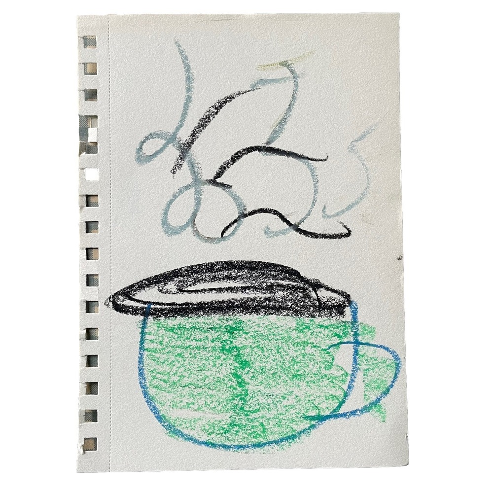 Oman Hosea Original Neo Expressionist Coffee Mug Painting 5.5x8.5 Small Art